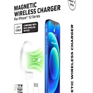CHARGEWORX IPHONE 12 MAGNETIC WIRELESS CHARGER WHITE